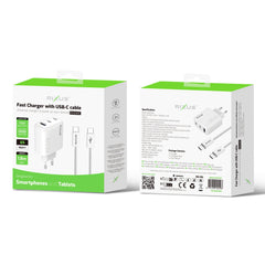 Rixus RXHC65C Schnellladegerät USB-C Kabel 1,8 m 65W Weiß