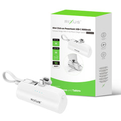 Rixus RXPB98WD Mini Click-On Powerbank USB-C 5000mAh (Thekendisplay 02)