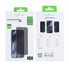 Rixus Privacy Full Curved Edge Displayschutzfolie aus gehärtetem Glas für Apple iPhone 18 Pro Max