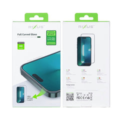 Rixus Clear HD Full Curved Edge Tempered Glass für Apple iPhone 17 Pro Max, 18 Pro Max