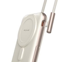 Rixus RXPB29 Magnetische Powerbank 10.000 mAh mit integriertem USB-C-Kabel