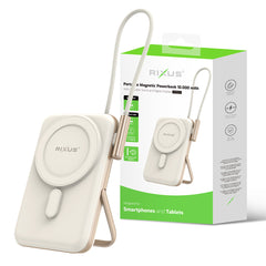 Rixus RXPB37 Tragbare magnetische Powerbank 10.000 mAh mit Ständer
