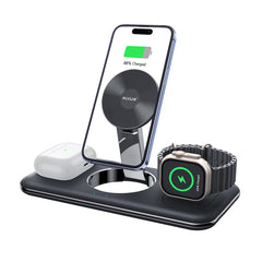 Rixus RXWC31 3-in-1 kabelloses Ladegerät für Telefon, Uhr und Airpods