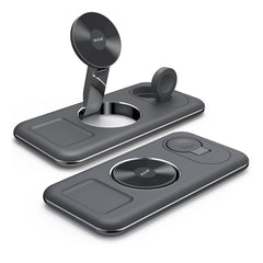Rixus RXWC31 3-in-1 kabelloses Ladegerät für Telefon, Uhr und Airpods