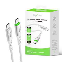 Rixus RXUC21C Auto-Disconnect USB-C auf USB-C Kabel