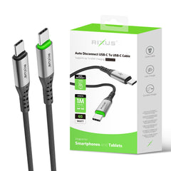 Rixus RXUC22C Auto-Disconnect USB-C auf USB-C Kabel