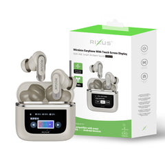 Rixus RXBH23A Kabelloser Travel Pro Kopfhörer mit Touchscreen-Display