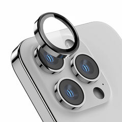 Rixus für iPhone 12 Pro Metallschutz Kamera Panzerglas Pazifik