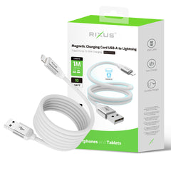 Rixus RXUC59AL Magnetisches Ladekabel USB-A auf Lightning