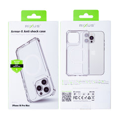 Rixus For iPhone 16 Pro Max Armor-X Anti Shock Case With MagSafe