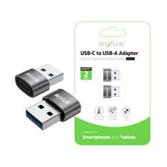 Rixus RXOTG01 USB-A zu USB-C OTG-Adapter (2er-Pack