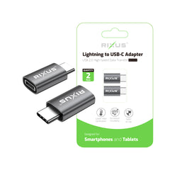 Rixus RXOTG03 USB-C auf Lightning OTG Adapter (2er-Pack)