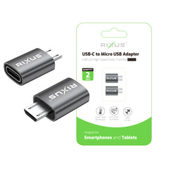 Rixus RXOTG05 Micro-USB-auf-USB-C-OTG-Adapter (2er-Pack