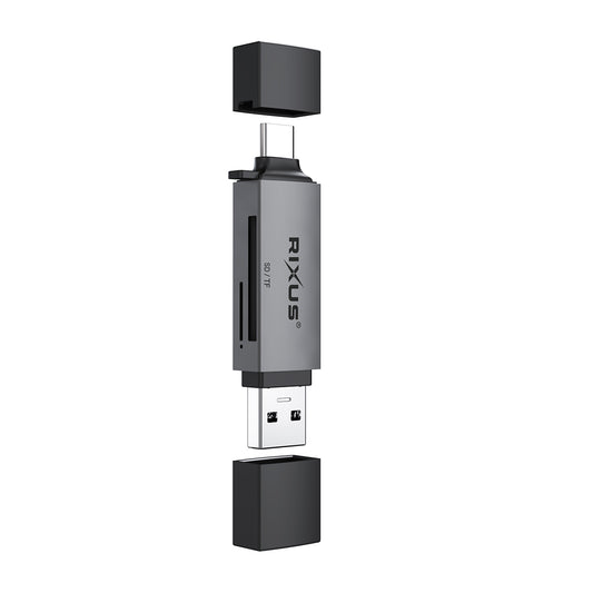 Rixus RXCR02 4-1 USB 3.0, USB-C auf SD/TF-Kartenleser
