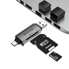 Rixus RXCR02 4-1 USB 3.0, USB-C auf SD/TF-Kartenleser