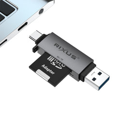 Rixus RXCR02 4-1 USB 3.0, USB-C auf SD/TF-Kartenleser