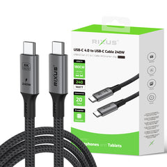 Rixus RXUC02 USB-C 4.0 auf USB-C Kabel