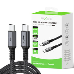 Rixus RXUC06 USB-C 2.0 auf USB-C Kabel