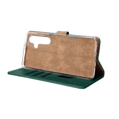 Rixus Bookcase For Samsung Galaxy A54 Dark