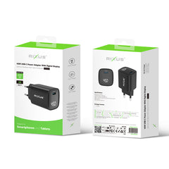 Rixus RXHC13 USB-C Netzteil mit Digitalanzeige