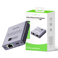 Rixus RXEA03 3-Port-Ethernet-Switch-Adapter