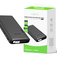 Rixus RXPB08 Powerbank mit integriertem USB-C-Kabel