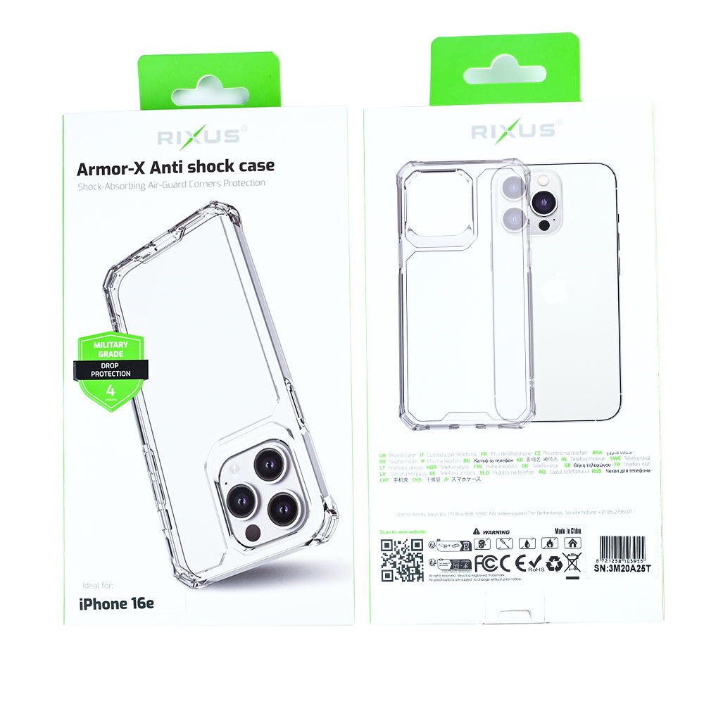 Rixus Armor-X Anti Shock Case For iPhone 16e