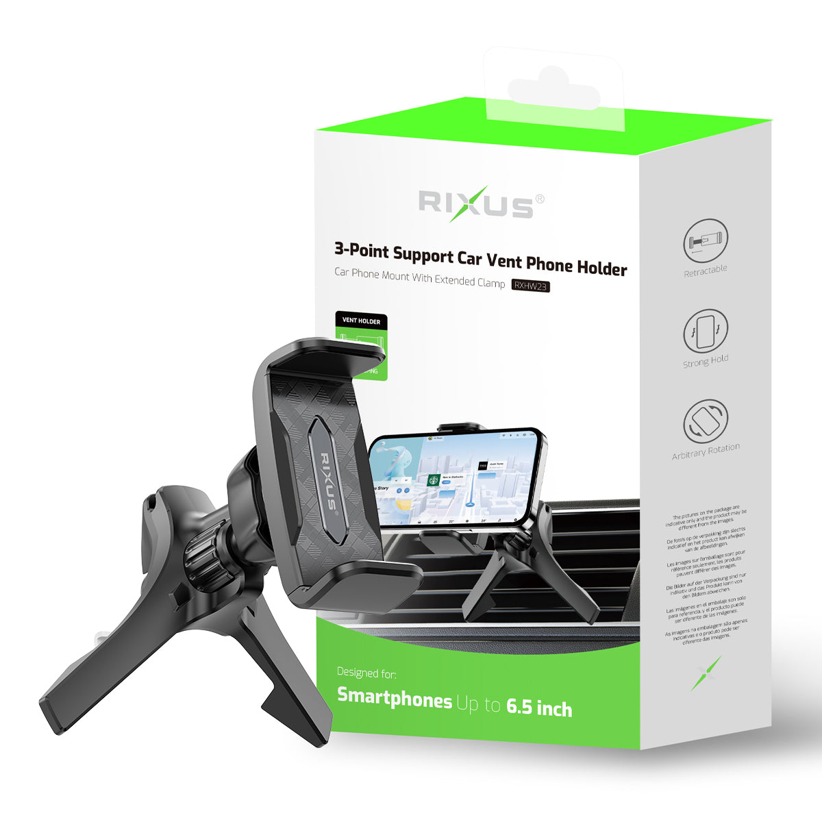 Rixus RXHW23 Car Air Vent Mobile Phone Holder For Mercedes