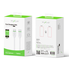 Rixus RX2017 Daten-Synchronisations- und Schnellladekabel USB-C auf USB-C