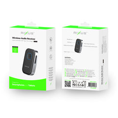 Rixus RXBT33 Bluetooth 5.0 und AUX-Empfänger, Schwarz