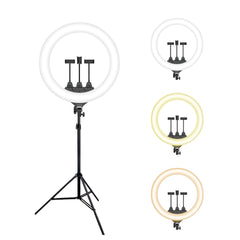 Rixus RXLG18 Selfie-Ringlicht und Haltestab 18 Zoll
