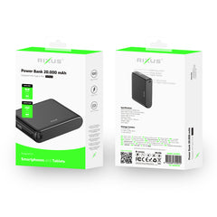 Rixus RXPB25 Kompakte Powerbank mit Digitalanzeige