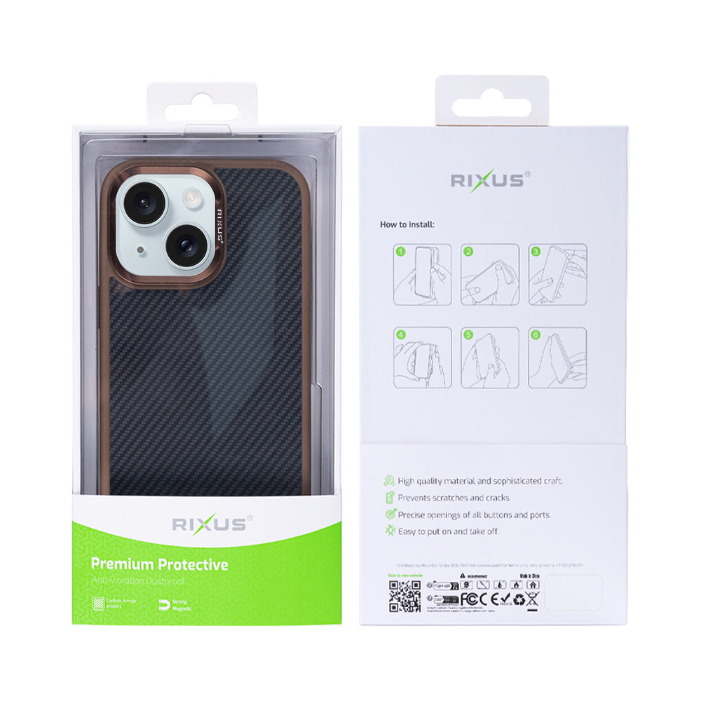 Rixus Mag Carbon With MagSafe For iPhone 14