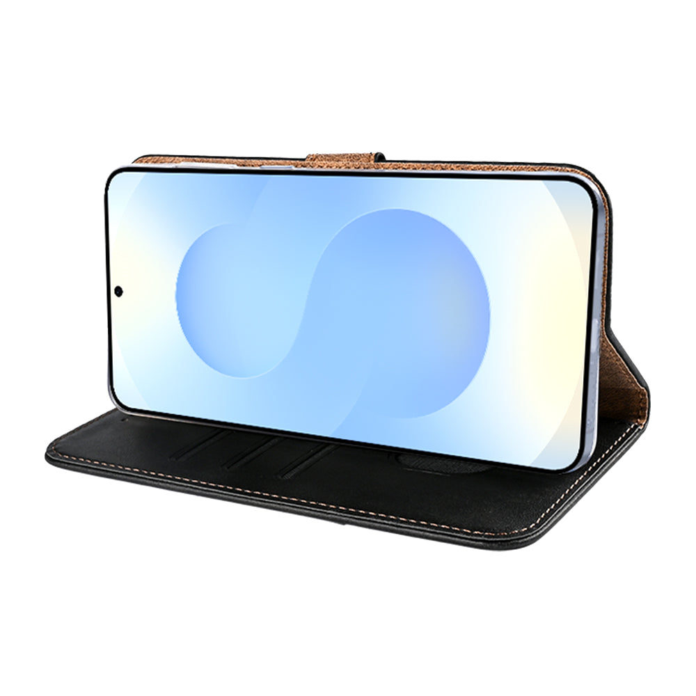 Rixus Bookcase For Samsung Galaxy S25 Edge S937B