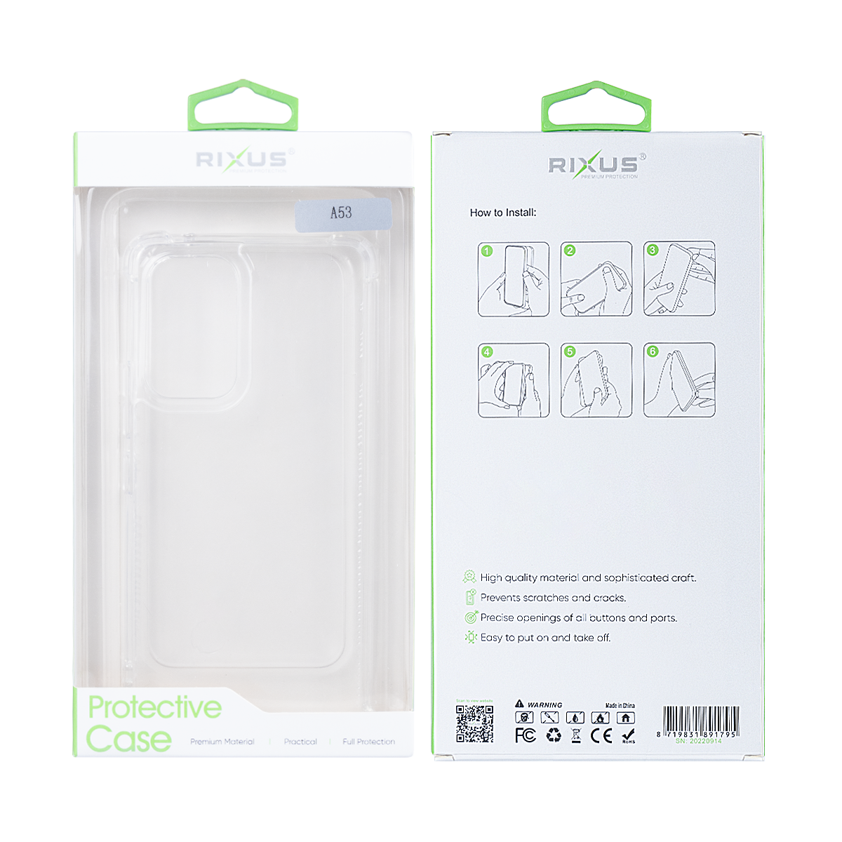 Rixus Anti-Burst Case For Samsung Galaxy A53 5G A536B