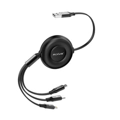 Rixus RXUC25 Multi-Ladekabel 3-in-1 einziehbar schnellladefähig