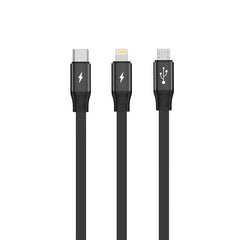 Rixus RXUC25 Multi-Ladekabel 3-in-1 einziehbar schnellladefähig
