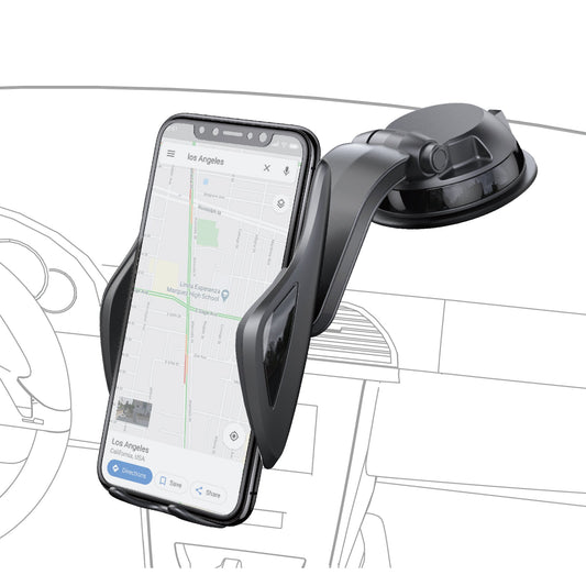 Rixus RXHM15 Adjustable Smartphone Holder With Suction Cup