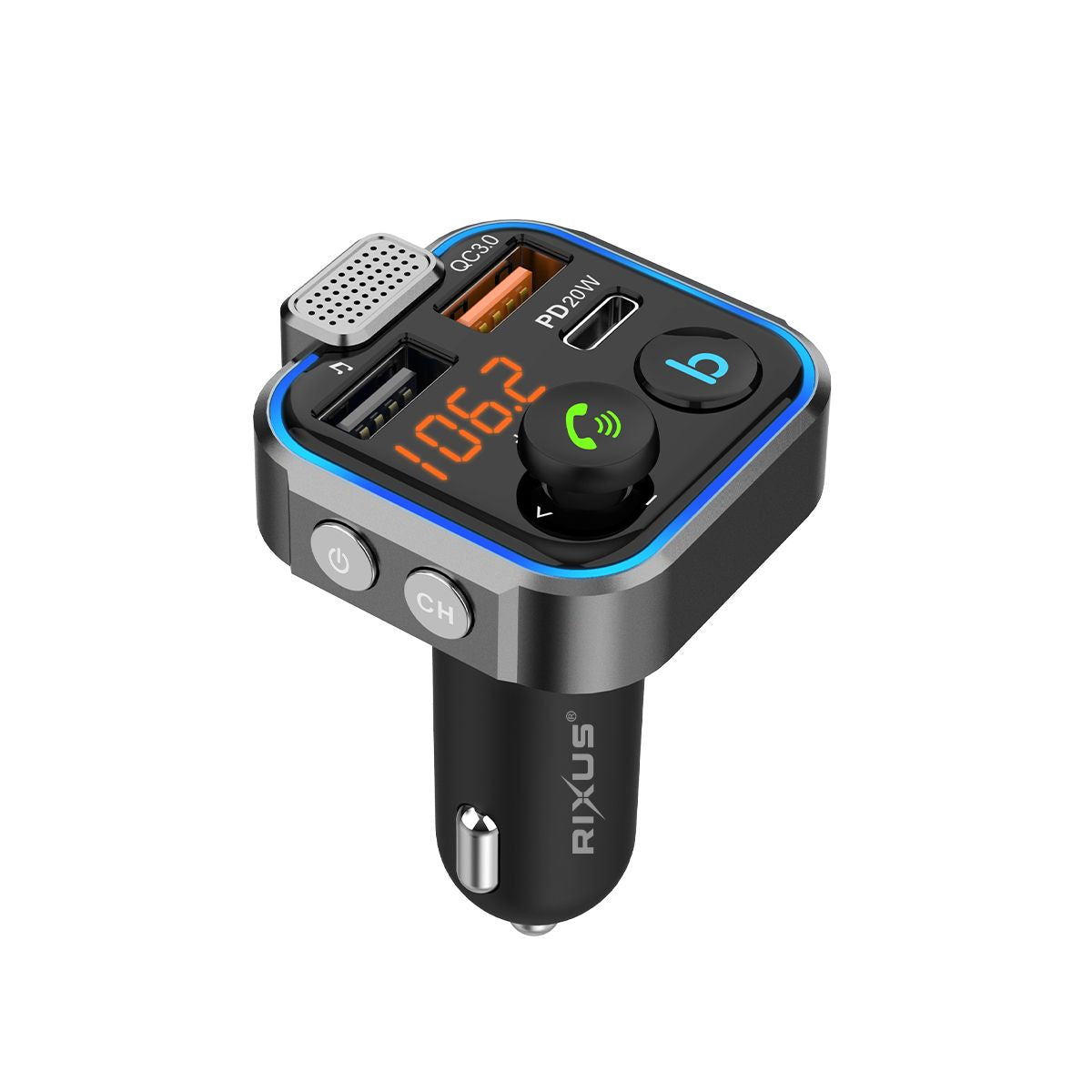 Rixus RXBT30 Auto-FM-Bluetooth-Transmitter