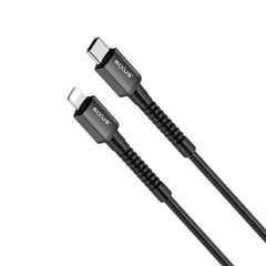 Rixus RXU71CA Nylongeflochtenes USB-C-auf-Lightning-Kabel 1,2 m