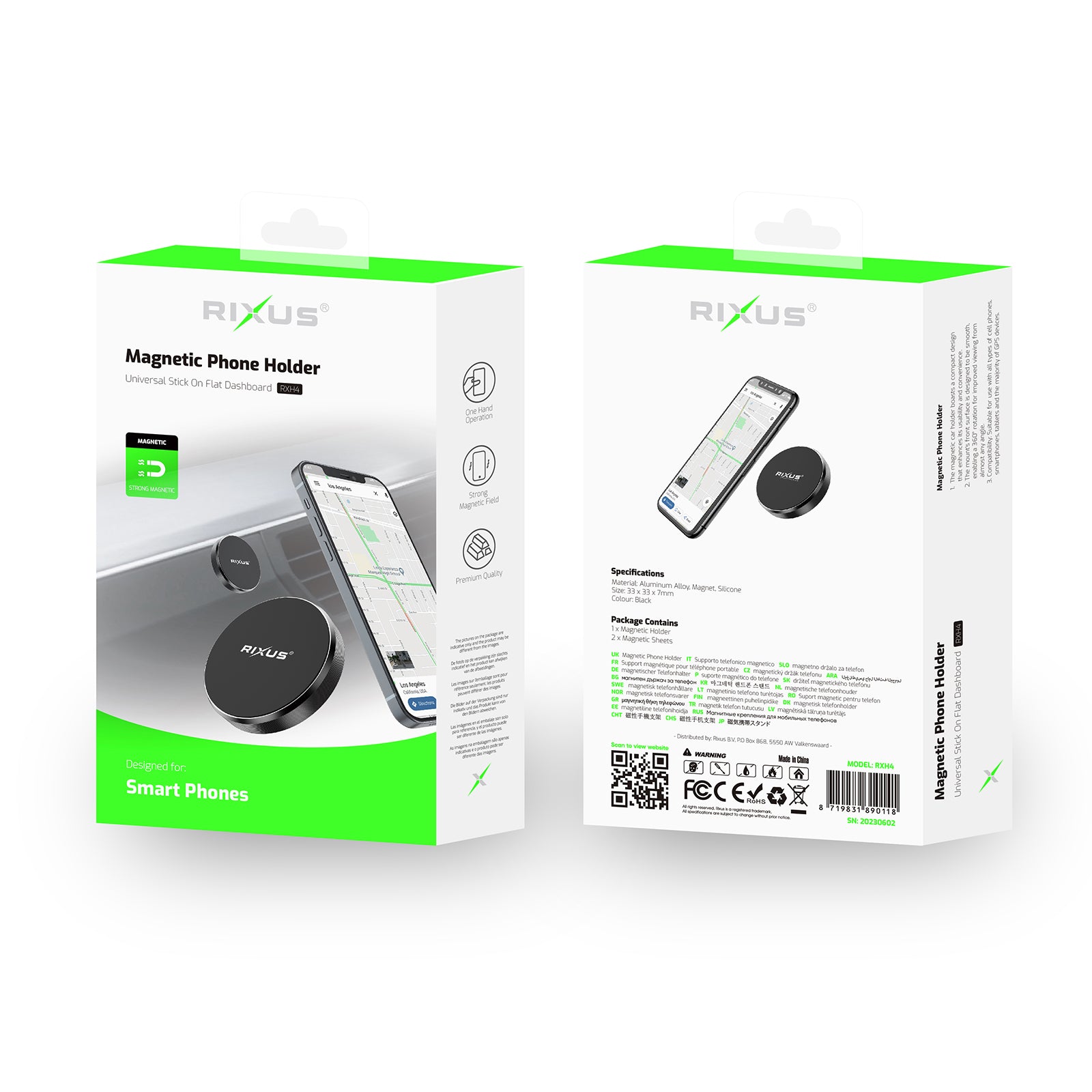 Rixus RXH4 Magnetic Phone Holder Mini