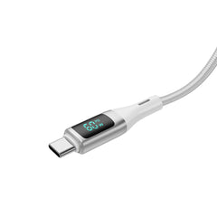 Rixus RXUC29C geflochtenes USB-C-auf-USB-C-Kabel mit LED-Anzeige