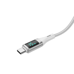 Rixus RXUC29AC Geflochtenes USB-A auf USB-C Kabel mit LED-Anzeige