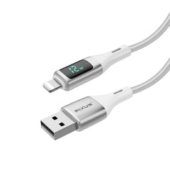 Rixus RXUC29AL Geflochtenes USB-A-auf-Lightning-Kabel mit LED-Anzeige