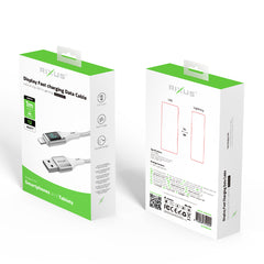 Rixus RXUC29AL Geflochtenes USB-A-auf-Lightning-Kabel mit LED-Anzeige