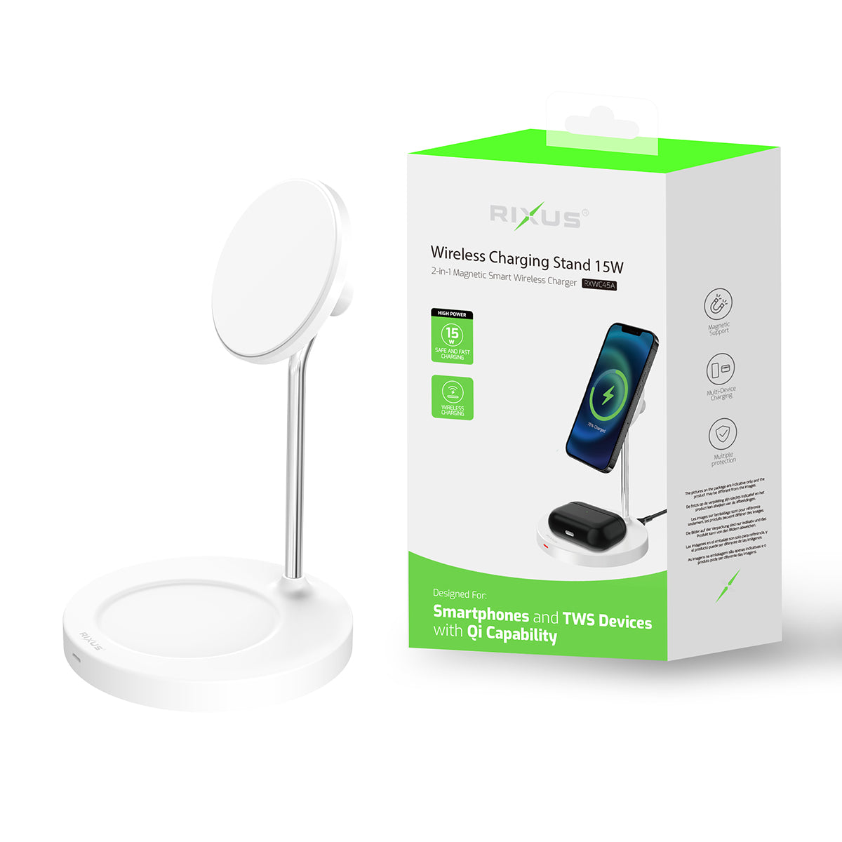 Rixus RXWC45A Wireless Charging Stand