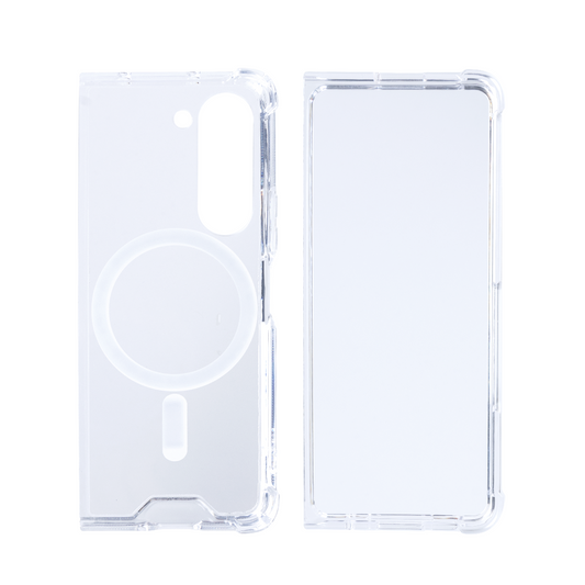 Rixus For Samsung Galaxy Z Fold5 Magnetic Clear Case TPU