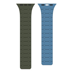 Rixus für Apple Watch, 40 mm, 41 mm Silikonarmband mit Magnet + Tiefblau