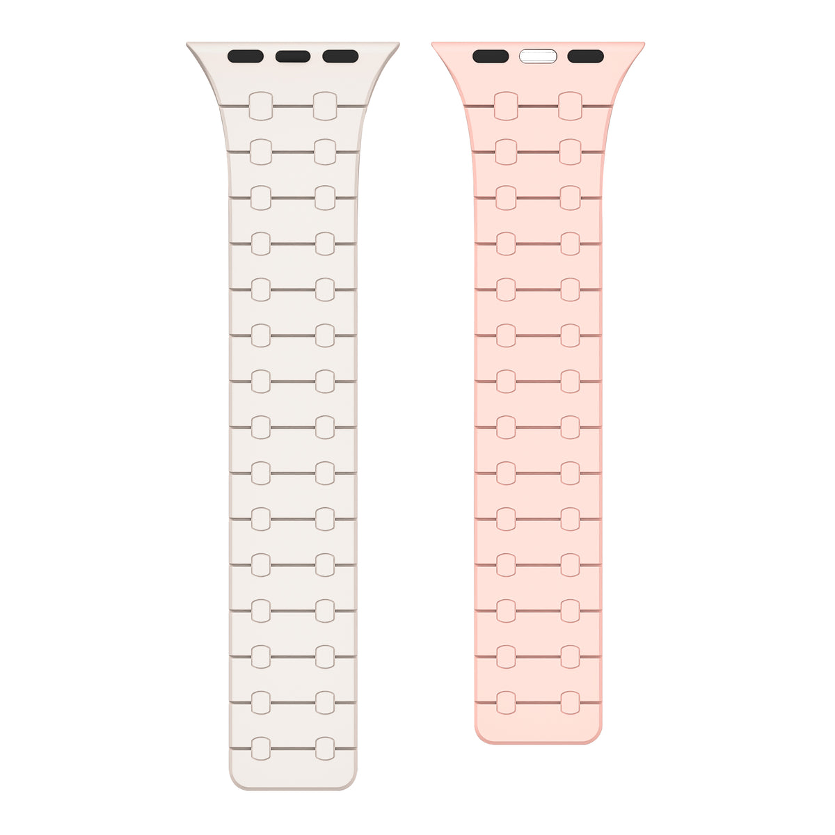 Rixus für Apple Watch, 40mm, 41mm Silikonarmband mit Magnet + Rosa