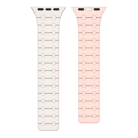 Rixus für Apple Watch, 40mm, 41mm Silikonarmband mit Magnet + Rosa
